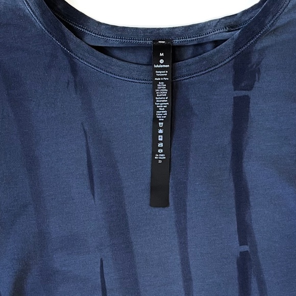 Lululemon Basic Blue Tie Dye Stripe Long Sleeve Shirt - Picture 5 of 5